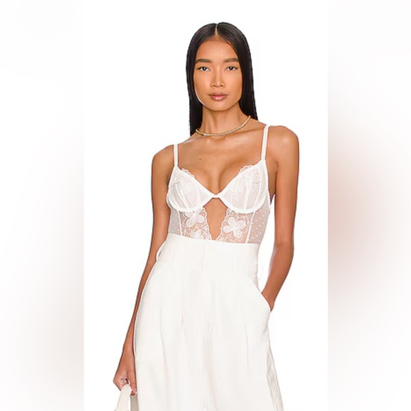 Kat The Label Ivy Bodysuit in White - Picture 1 of 5